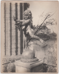 Flying Cupid statue